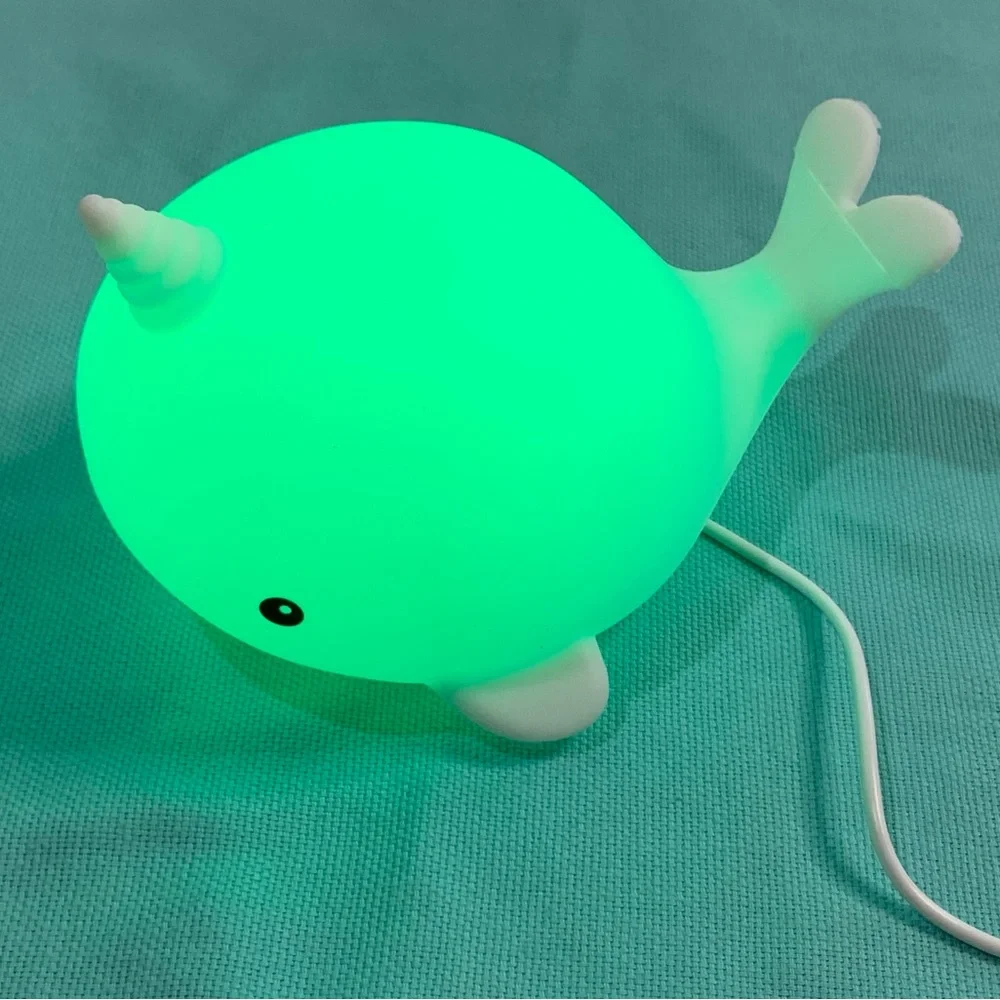Color Changing Night Light Desk‎ Lamp Kids Room Baby Whale 🐳 USB Chargeable